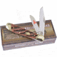 Frost Bulldog Copperhead Brindle Folding Knife,Clip and Pen,Wormgroove Brindle,Bone Handle FBDG027BRBN