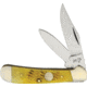 Frost Copperhead Banana Jig Bone Folding Knife,Stainless Steel,Standard Edge,Clip and Pen,Mirror Polish,Banana,Jigged Bone Handle F14950BJB