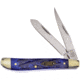 Frost Crowing Rooster Trapper Blue Crowing Rooster Folding Knife, Mirror SS Clip/ Spey Blades, Blue Jigged Bone Handle, Nickel Silver Bolster, Inlay Shield, Blue, CR-265BLJB