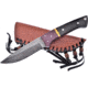 Frost Damascus Hunter Buffalo Horn Knife, 4.25 Damascus steel blade, Buffalo horn handle, CW-4762BH/D
