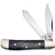 Frost Dog Leg Trapper Whitetail Cutlery Folding Knife, Mirror finish stainless clip and spey blades, Buffalo horn handle, WT-975CBH