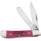 Frost Dog Leg Trapper Whitetail Cutlery Folding Knife, Dark red, Dark red jigged bone handle, WT-975DRJB