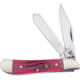Frost Dog Leg Trapper Whitetail Cutlery Folding Knife, Mirror finish stainless clip and spey blades, Dark red jigged bone handle, WT-975DRJB