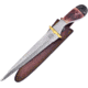 Frost Fixed Blade Bone Wood Fixed Blade Knife, 7.75in, Stainless Steel, Standard Edge, Satin, Bone and Wood Handle FCW1512BRN