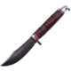 Frost Fixed Blade Stacked Leather Knife, 7.5in Overall, 3.75in Damascus Steel Clip Point Blade, Stacked Leather Handle, Leather Sheath, WT-1028D