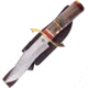 Frost Frost Falcon Bowie Knife, 12in Overall, 7in, Satin Stainless Bowie Blade, Bone/Wood Handle, Leather Sheath, CW-701WW
