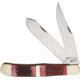 Frost King Trapper Red Pick Bone Folding Knife,Clip and Spey,Red,Pick Bone Handle F14097RPB