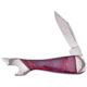 Frost Large Leg Folding Knife, 8in Closed, 4.75in, Mirror Stainless Clip Blade, Brown Wood Handle, GT183