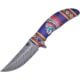 Frost Linerlock A/O Blue Folding Knife, 3.5" stainless clip point blade, Blue synthetic handle, FC-54BL