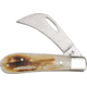 Frost Little Hawkbill Sawcut Bone Folding Knife,Stainless Steel,Standard Edge,Mirror Polish,Sawcut Bone Handle F14478SC
