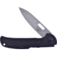 Frost Black Bead Blast Folding Knife, 4.25in Closed, 3.25in Bead Blast Stainless Blade, Black Aluminum Handle, TX-180B
