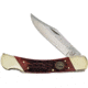 Frost Lockback Red Pick Bone Folding Knife,3.5in,Stainless Steel,Standard Edge,Mirror Polish,Red,Bone Handle FOC549DRPB
