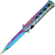 Frost Milano Stiletto Spectrum TiNi A/O Folding Knife, 5in Closed, 4in, Spectrum TiNi Blade, Spectrum TiNi Stainless Handle, IS-005RB