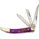 Frost Miller Brothers 3 Blade Peanut Folding Knife,Purple,Composition Handle FMBS109GA3