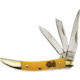 Frost Miller Brothers 3 Blade Peanut Folding Knife,Yellow,Composition Handle FMBS109Y3