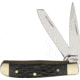 Frost Parker-Frost Baby Trapper Folding Knife,Clip and Spey,Black,Jigged Bone Handle FPF086BKJB
