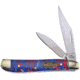 Frost Peanut God Bless America Folding Knife, Mirror SS Clip And Pen Blades, Red, White, Blue Corelon Handle, SW-107GBA