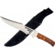 Frost Rail Ryder Bowie Knife, 15.5in Overall, 9.75in, Satin Finish Stainless Blade, Brown Pakkawood Handle, Nylon Sheath, TDH242-155