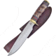 Frost Silent Bear Bowie Brown Bone Knife, Chipaway, 11.75in Overall, 7in Satin SS Clip Point Blade, Brass Guard, Brown Bone And Pakkawood Handle, Brown Leather Sheath, CW-08BRB