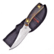 Frost Skinner Stag Bone Resin Knife, Ocee River, 7in Overall, 3.25in Satin SS Clip Point Blade, Imitation Stag Handle, Black Nylon Sheath, OC-534SBR