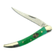 Frost Steel Warrior Toothpick Folding Knife,Long Clip Blade, Green Smooth Bone Handle FSW109GSB