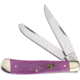 Frost Steel Warrior Trapper Purple Folding Knife,Clip and Spey,Purple,Smooth Bone Handle FSW108PSB