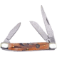 Frost Stockman Gold Resin Crowing Rooster Folding Knife, Mirror SS Clip/Sheepsfoot/Spey Blades, Gold Resin Handle, Nickel Silver Bolster, Inlay Shield, Gold, CR-509CG