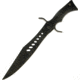 Frost Tac Assault Bowie Fixed Blade Knife, 11.5in, Black Rubber Handle FTA080