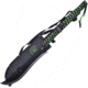 Frost Tac Xtreme Knife, Tac Xtreme Fixed Blade, 27.5in Overall, 13.5in Black SS Blade, Cord Wrapped Handle, Black/Green Handle, Black Nylon Sheath, TX-4124BLK