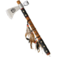 Frost Tomahawk Axe, 16.5in Overall, Stainless Steel, Standard Edge, Satin, Leather Wood Handle F19601