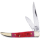 Frost Toothpick Bone Crowing Rooster Folding Knife, Red, Red pick bone handle, CR-973RPB