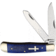 Frost Blue Smooth Bone Trapper Knife, 4.13in Closed, Mirror Stainless Clip/Spey Blades, Blue Smooth Bone Handle, BKH108BSGBC