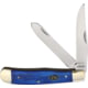 Frost Trapper Folding Knife, Mirror finish stainless clip and spey blades, Blue smooth bone handle, BKH-108BLSB