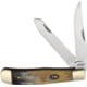 Frost Trapper Folding Knife, Mirror finish stainless clip and spey blades, Ox horn handle, BKH-108OX