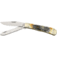 Frost Trapper Folding Knife,Stainless Clip and Spey Blade, Mojave Bone Handle FMB108MB