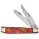 Frost Trapper Multi Color Folding Knife, 4.25in Closed, Mirror Stainless Clip/Spey Blades, Multi Resin Handle, OC-108MC