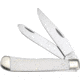 Frost Trapper White Smooth Bone Folding Knife, Mirror SS Clip/ Spey Blades, White Smooth Bone Handle, Nickel Silver Bolster, White, 18-812WSB