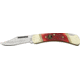 Frost Warrior Rocky Red Folding Knife, 2.375in, Stainless Clip Blade, Red Jigged Bone Handle FWTCP547RMR