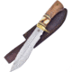 Frost Willow Bowie Torch Bone Knife, 7 satin finish stainless blade, Torch bone and wood handle, CW-621B/NW