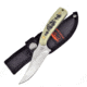 Frost Wolf Skinner Knife, 3 satin finish stainless blade, White synthetic handle, OC-534WF