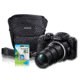 Fujifilm FinePix S8600 16MP Digital Camera, Black, Bundle-Gadget Bag, 8GB Memory Card, 3xAA Batt. 600013635