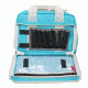 GPS Quad Pistol Range Bag w/Mag Storage/Dump Cups, Robin Egg Blue, GPS-1310PCRB