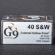 G9 Defense 40 S&amp;W 95 Grain External Hollow Point Cooper Pistol Ammo, 20 Rounds, 40232509957
