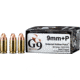 G9 Defense 9mm +P 80 Grain Hollow Point Brass Cased Pistol Ammo, 20 Rounds, E-9MMP-80A