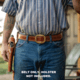 Galco 1 1/2in SB24 Center Post Flat Back Buckle Holster Belt, Tan, 34, SB24-34