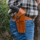 Galco Big Iron Belt Holster, Colt Python 5in, Smith & Wesson L Frame M686 Plus 5in, Right Hand, Tan, BI366