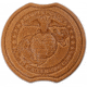 Galco Coaster Set Usmc, Natural, SH824