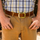 Galco SB26 1 1/2in Center Post Flat Back Basket Stamped Holster Belt, Tan, 46in, SB26-46