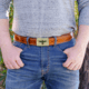 Galco SB32 1 1/2in Gunsite Raven Flat Back Buckle Holster Belt, Tan, 42in, SB32-42