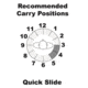 Galco Quick Slide Belt Holster, Kimber Micro 9, Right hand, Kydex/Premium Steerhide Finish, Black, QS664B